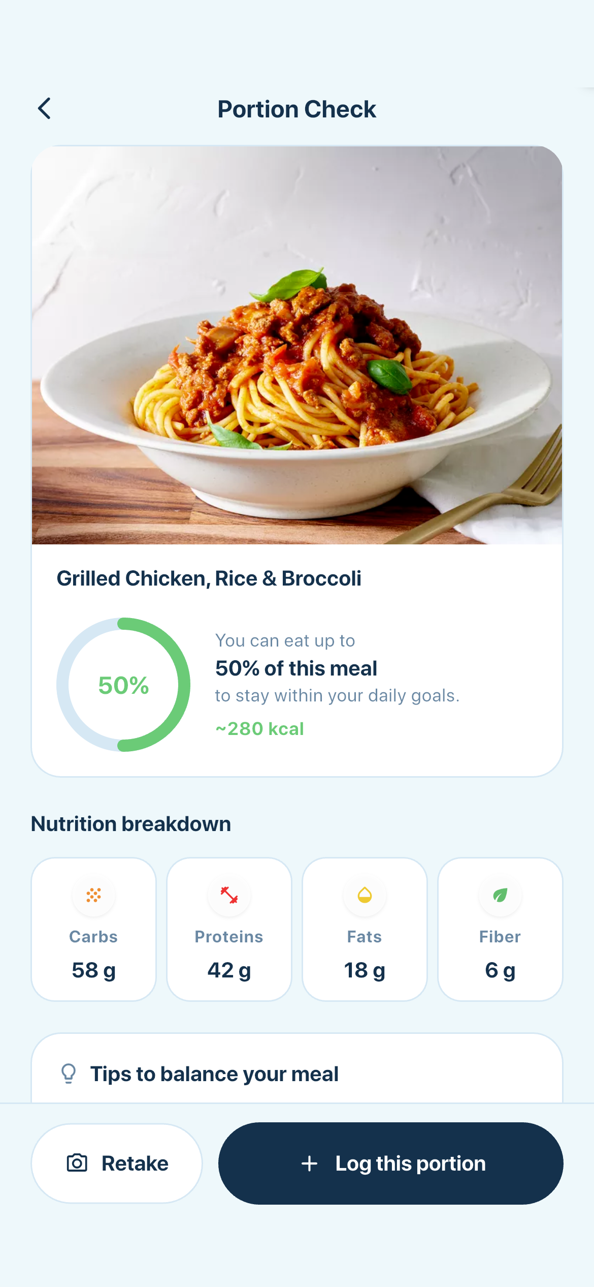 Glu portion check screen